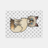 Schildpadtabby Birmaanse kat / Ragdoll Mooie Kat & Fleece Deken (Voorkant (Horizontaal))