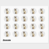 Schildpadtabby Birmaanse kat / Ragdoll Mooie Kat & Ronde Sticker (Vel)