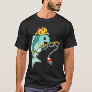 Schildpadvisser Vissen met hengel Vissen T-shirt