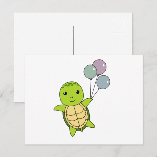 Schildpadvlies kinderen briefkaart (Voorkant / Achterkant)