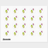 Schildpadvlies kinderen ronde sticker (Vel)