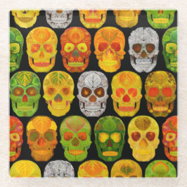 Schildpadvlies naadloos patroon 2018 glazen onderzetter