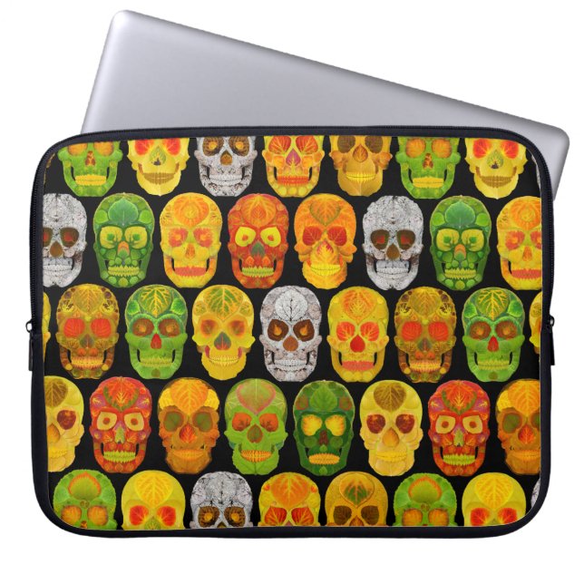 Schildpadvlies naadloos patroon 2018 laptop sleeve (Voorkant)