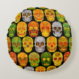 Schildpadvlies naadloos patroon 2018 rond kussen