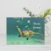 Schildpadwater Vis Foto van Birthday Kaart (Staand voorkant)