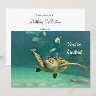 Schildpadwater Vis Foto van Birthday Kaart