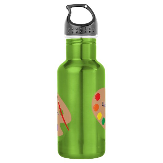 Schildpalet Kunst Schudde Kinder waterflesje met n Waterfles (Achterkant)