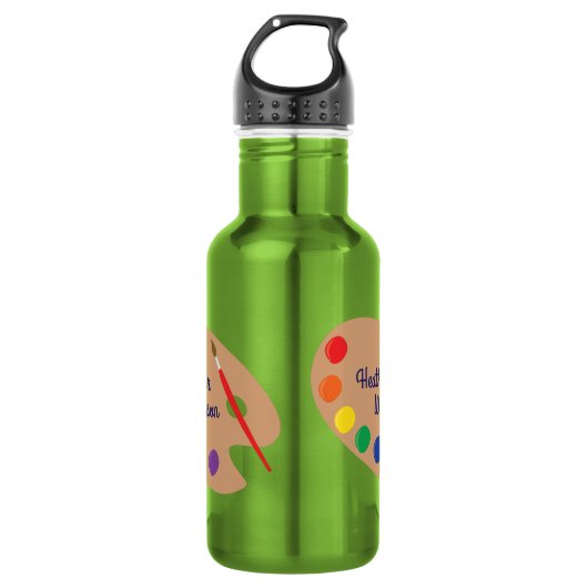 Schildpalet Kunst Schudde Kinder waterflesje met n Waterfles (Voorkant)