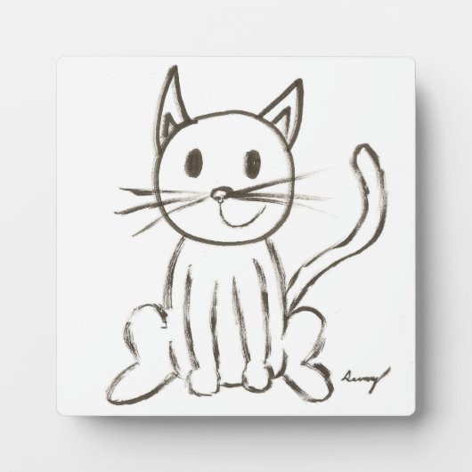 Schildpapier van Kat Fotoplaat (Voorkant)