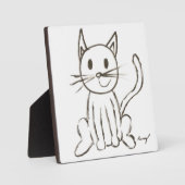 Schildpapier van Kat Fotoplaat (Voorkant)