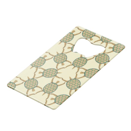 Schildpatroon Creditkaart Flessenopener (Voorkant Gekanteld)