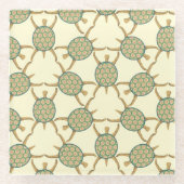 Schildpatroon Glazen Onderzetter (Voorkant)