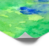 Schildroze Gerbera Daisy Waterverf Art Poster (Hoek)