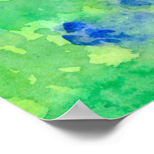 Schildroze Gerbera Daisy Waterverf Art Poster (Hoek)