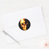 Schildschedel Ronde Sticker (Envelop)