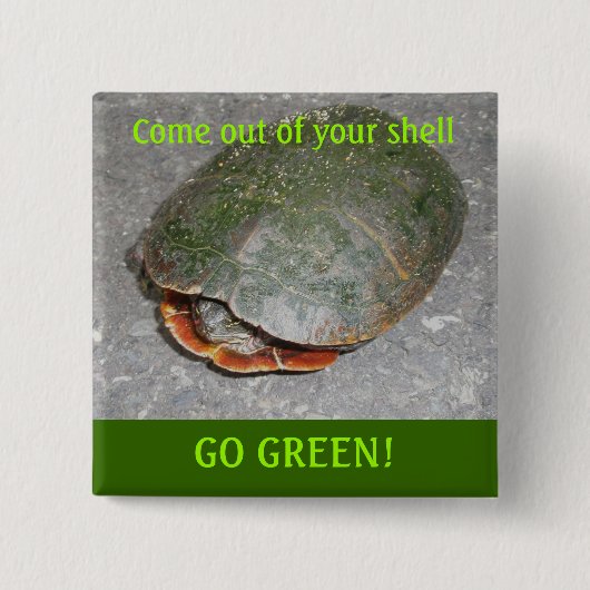 Schildschildpad GREEN Button (Voorkant)