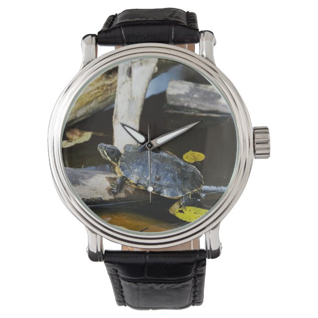 Schildschildpad in het wild horloge (Voorkant)