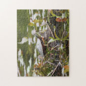 Schildschildpad op aanmeldingspond legpuzzel (Verticaal)