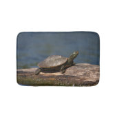 Schildschildpad op een logboek badmat (Voorkant)