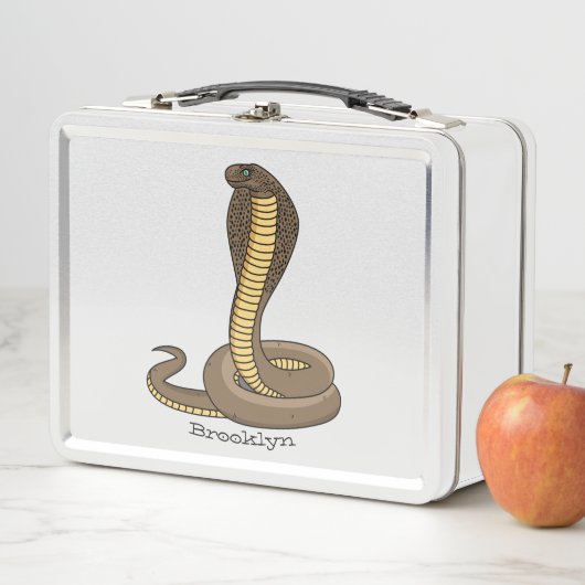 Schildslang met bruine cobra (In situ)