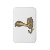 Schildslang met bruine cobra badmat (Voorkant Verticaal)