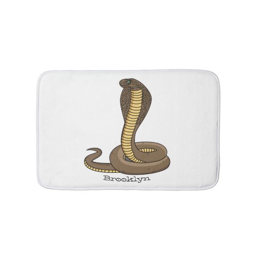 Schildslang met bruine cobra badmat (Voorkant)