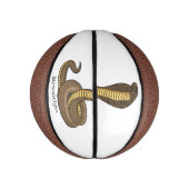 Schildslang met bruine cobra basketbal (Verticaal)