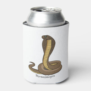 Schildslang met bruine cobra blikjeskoeler