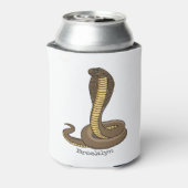 Schildslang met bruine cobra blikjeskoeler (Blikje Achterkant)