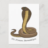 Schildslang met bruine cobra briefkaart (Voorkant)