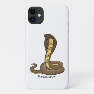 Schildslang met bruine cobra Case-Mate iPhone case