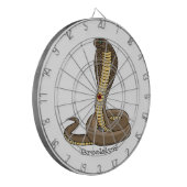 Schildslang met bruine cobra dartbord (Voorkant Links)
