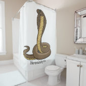Schildslang met bruine cobra douchegordijn (In situ)