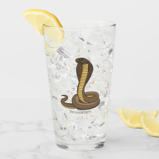Schildslang met bruine cobra glas (Voorkant ijs)