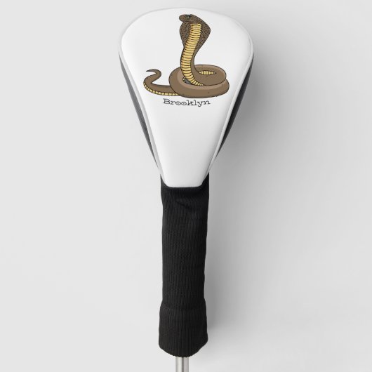 Schildslang met bruine cobra golfheadcover (Voorkant)