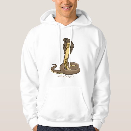 Schildslang met bruine cobra hoodie (Voorkant)