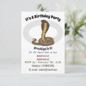 Schildslang met bruine cobra kaart (Staand voorkant)