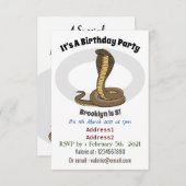 Schildslang met bruine cobra kaart (Voorkant / Achterkant)