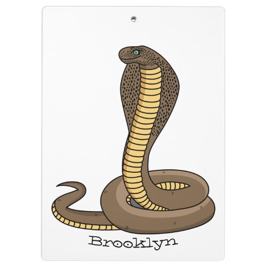 Schildslang met bruine cobra klembord (Achterkant)