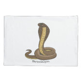 Schildslang met bruine cobra kussensloop (Achterkant)