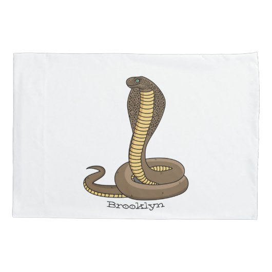 Schildslang met bruine cobra kussensloop (Achterkant)