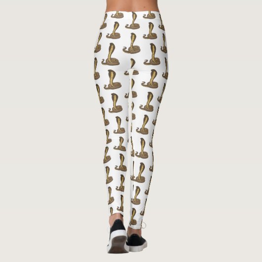 Schildslang met bruine cobra leggings (Achterkant)