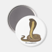 Schildslang met bruine cobra magneet (Voorkant / Achterkant)