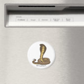 Schildslang met bruine cobra magneet (Insitu (Vaatwasser))