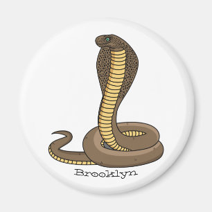 Schildslang met bruine cobra magneet