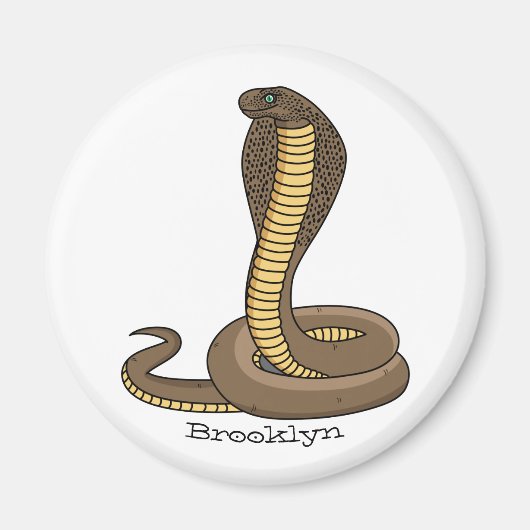 Schildslang met bruine cobra magneet (Voorkant)