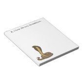 Schildslang met bruine cobra notitieblok (Schuin)