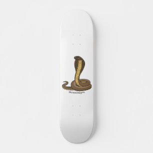 Schildslang met bruine cobra persoonlijk skateboard