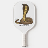 Schildslang met bruine cobra pickleball paddle (Voorkant)