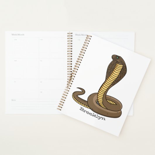 Schildslang met bruine cobra planner (Display)